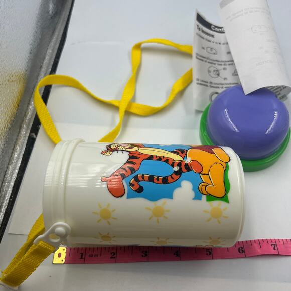 Disney Zak Designs Pooh & Tigger 16 oz Twist Straw Lid Canteen W Strap NOS - Picture 7 of 9
